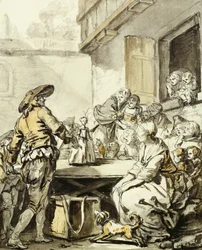 Savoyarde mit einer tanzenden Puppe